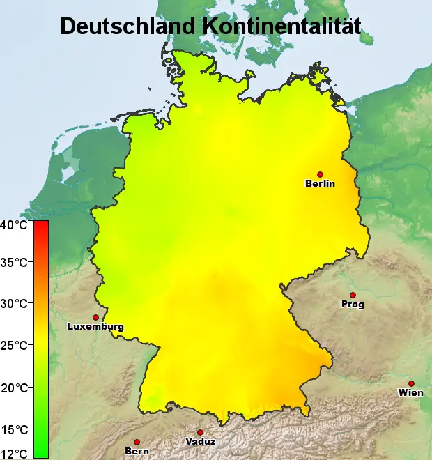 Deutschland Kontinentalität