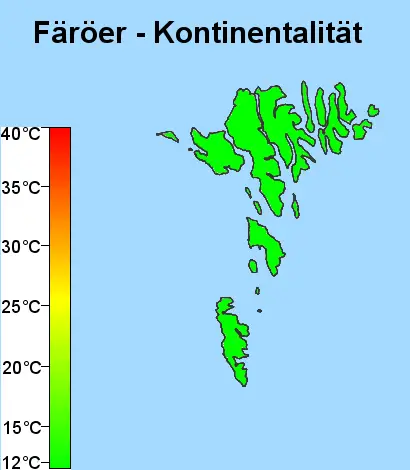 Färöer Kontinentalität