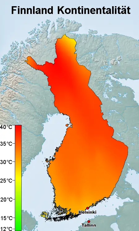 Finnland Kontinentalität