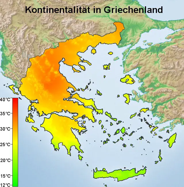 Griechenland Kontinentalität