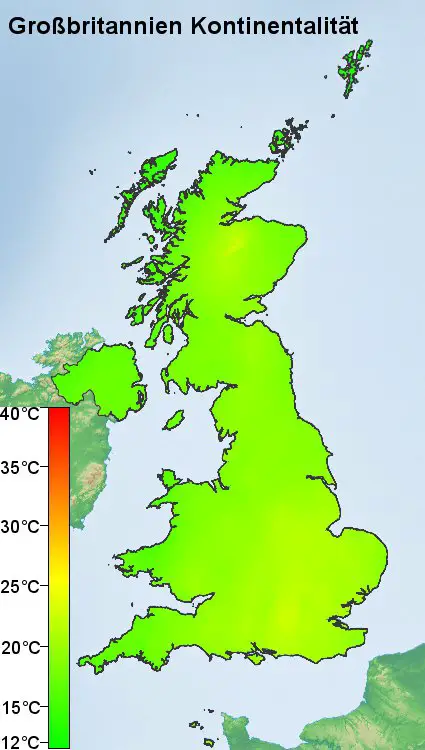 Großbritannien Kontinentalität