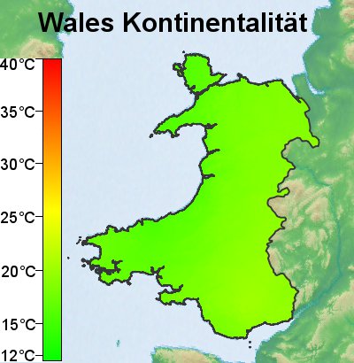 Wales Kontinentalität