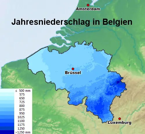 Belgien Regen