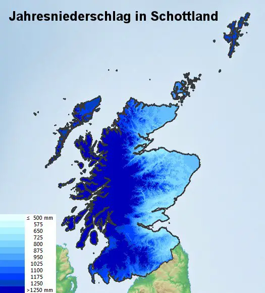 Schottland Regen