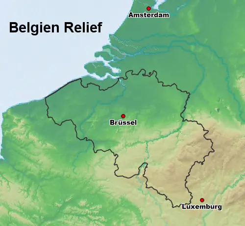 Belgien Relief
