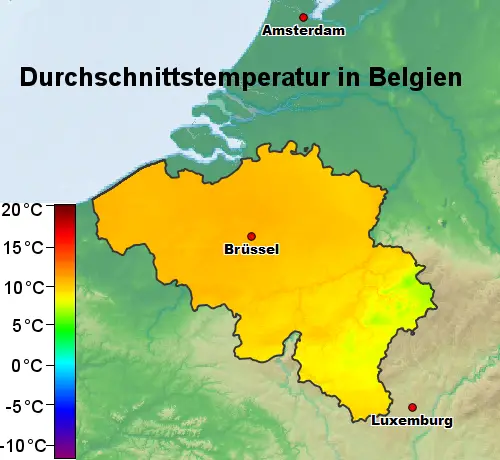 Belgien Temperatur