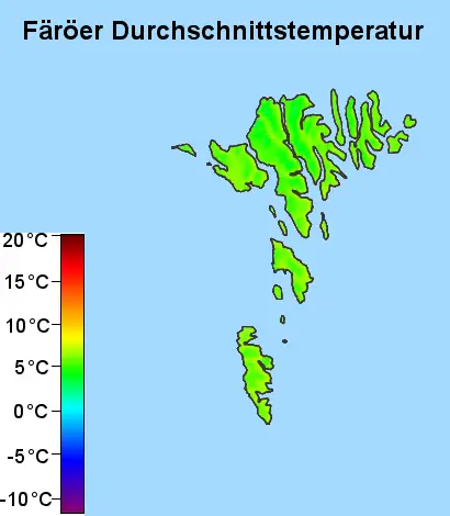 Färöer Temperatur