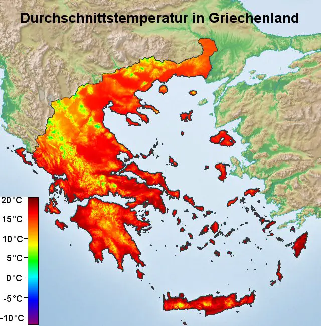 Griechenland Temperatur