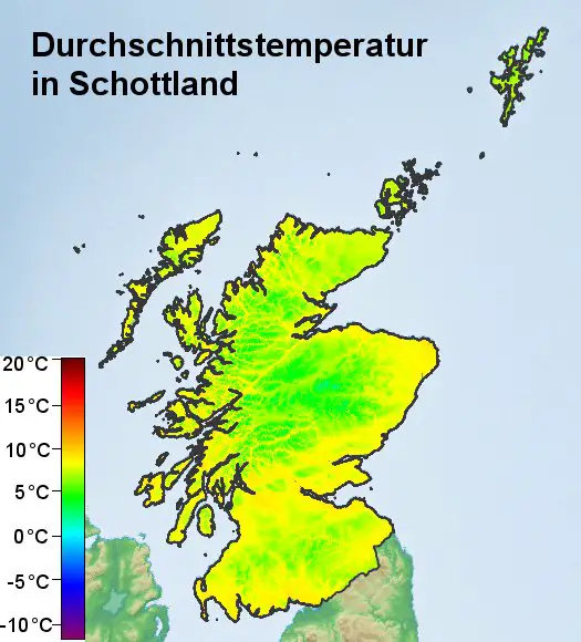 Schottland Temperatur