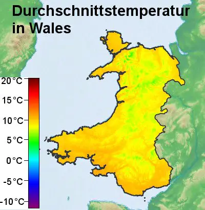 Wales Temperatur