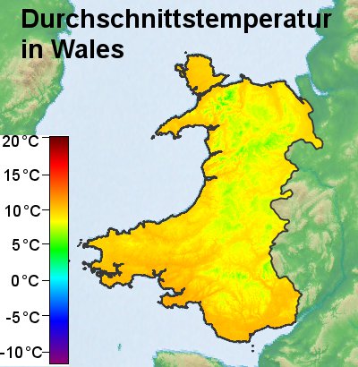 Wales Temperatur